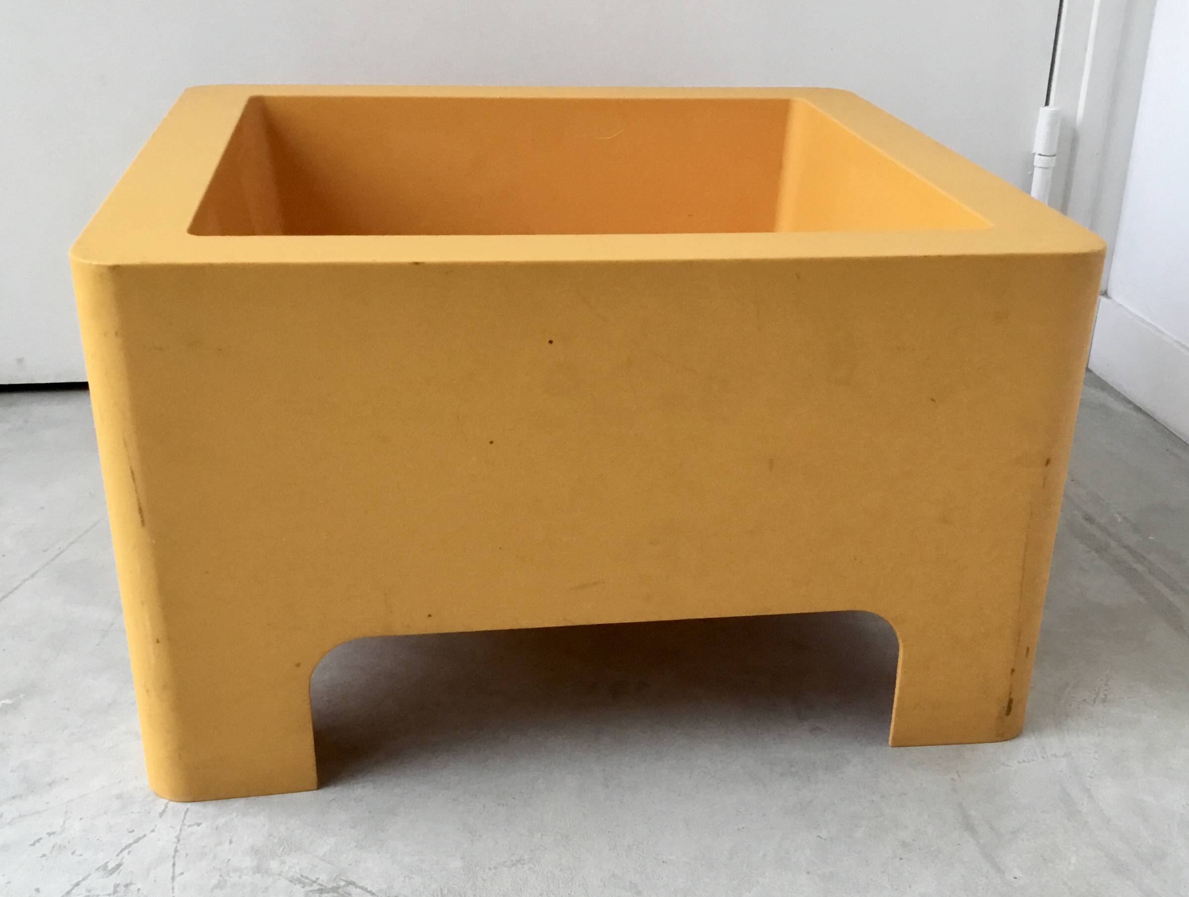 Emsa orange side table - space-age plastic 1960