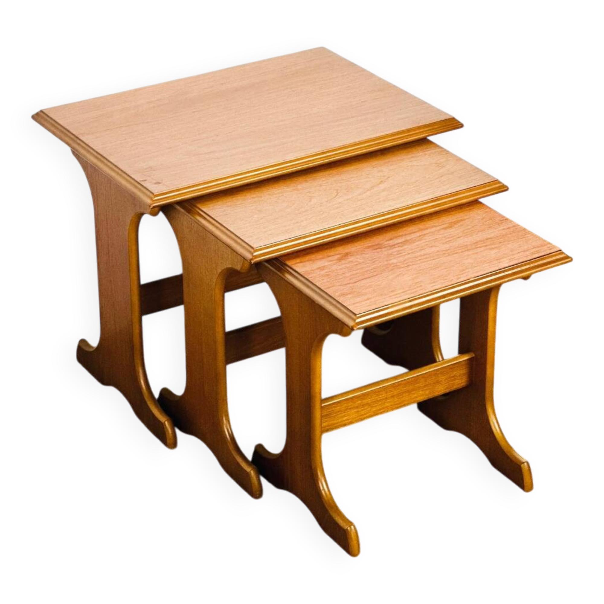 1960s Scandinavian nesting coffee table in teak