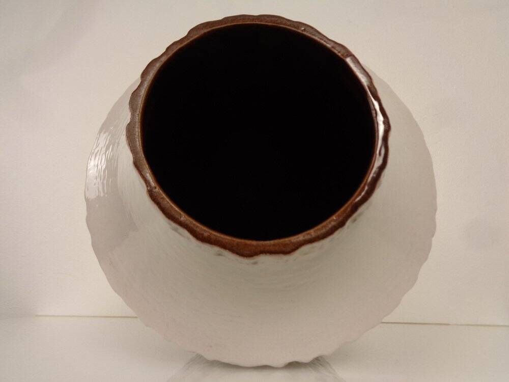 Large White 211-55 Ceramic Vase from Carstens Tönnieshof, 1970s