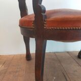 1920 sculpted office armchair with griffon head