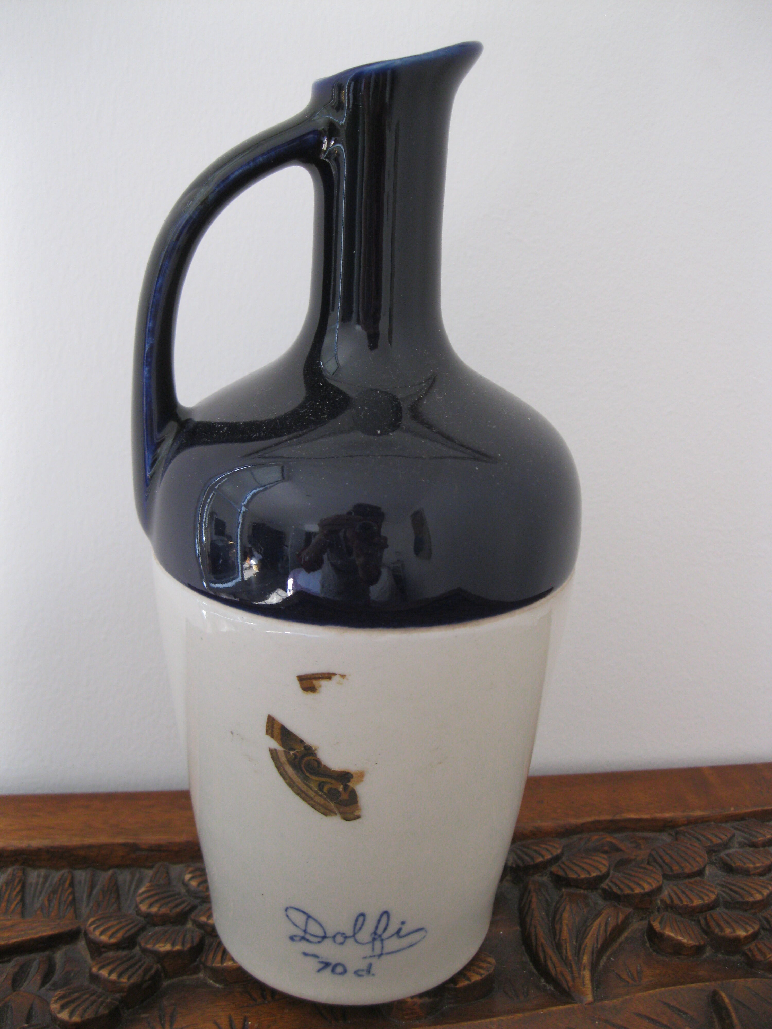 Old ceramic bottle from the 50s