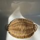 Wicker plateau with 2 handles