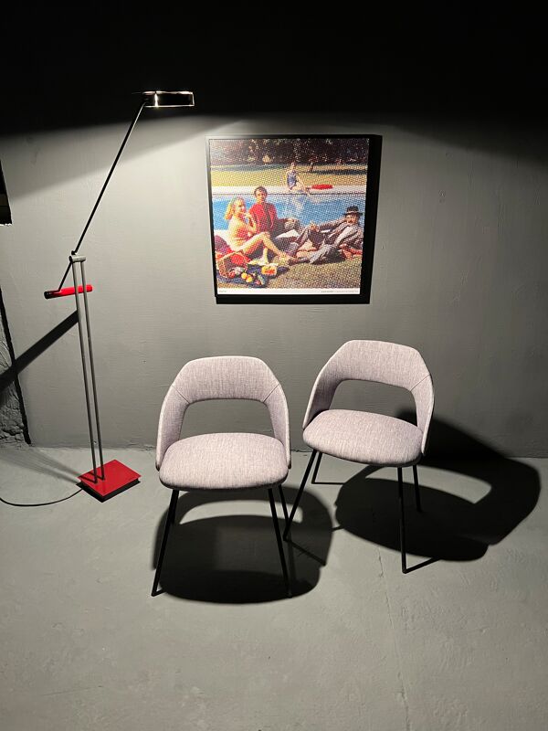 Duo de chaises tonneau 1950