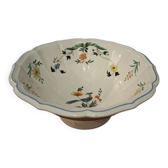 Saladier Porcelaine de Gien Oiseaux du Paradis