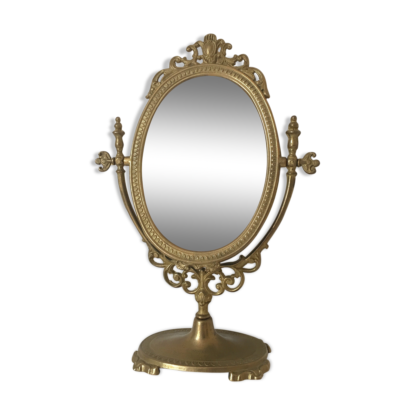 Miroir sur pied psyché ancien 27x19cm