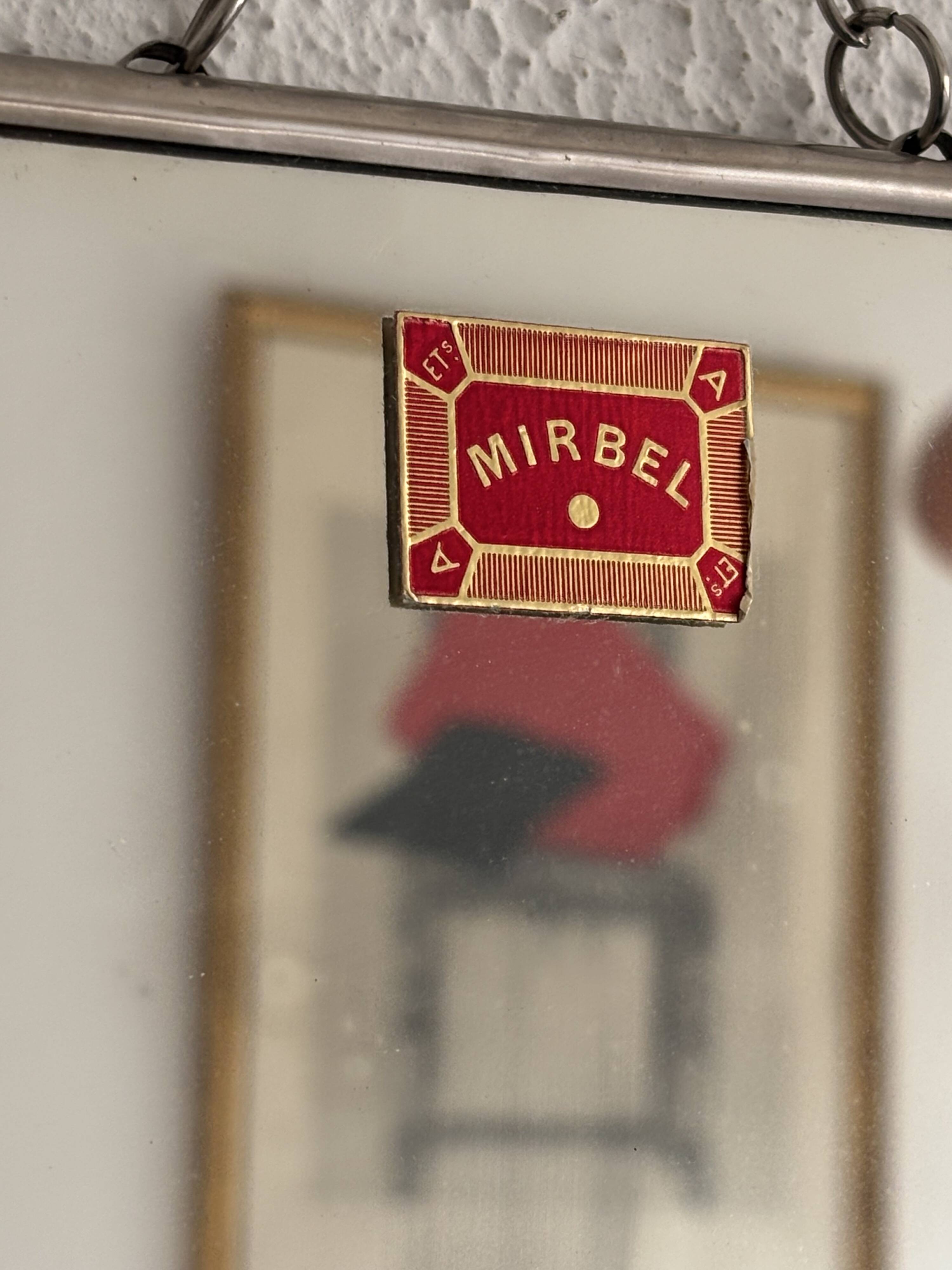 Vintage 1960 triptych mirror barber Mirbel blue Klein lizard imitation - 27