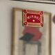 Vintage 1960 triptych mirror barber Mirbel blue Klein lizard imitation - 27