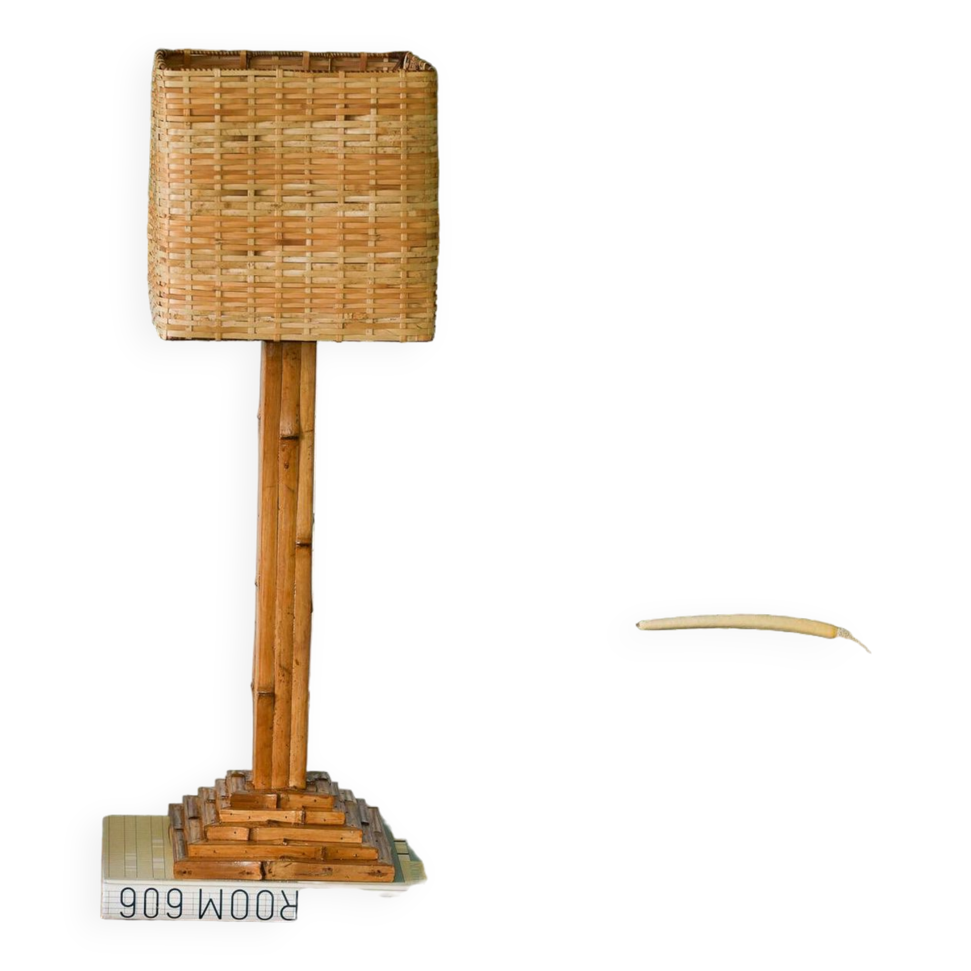 Lampe de table en bambou bio style vintage