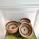 4 old handcrafted pottery bowls