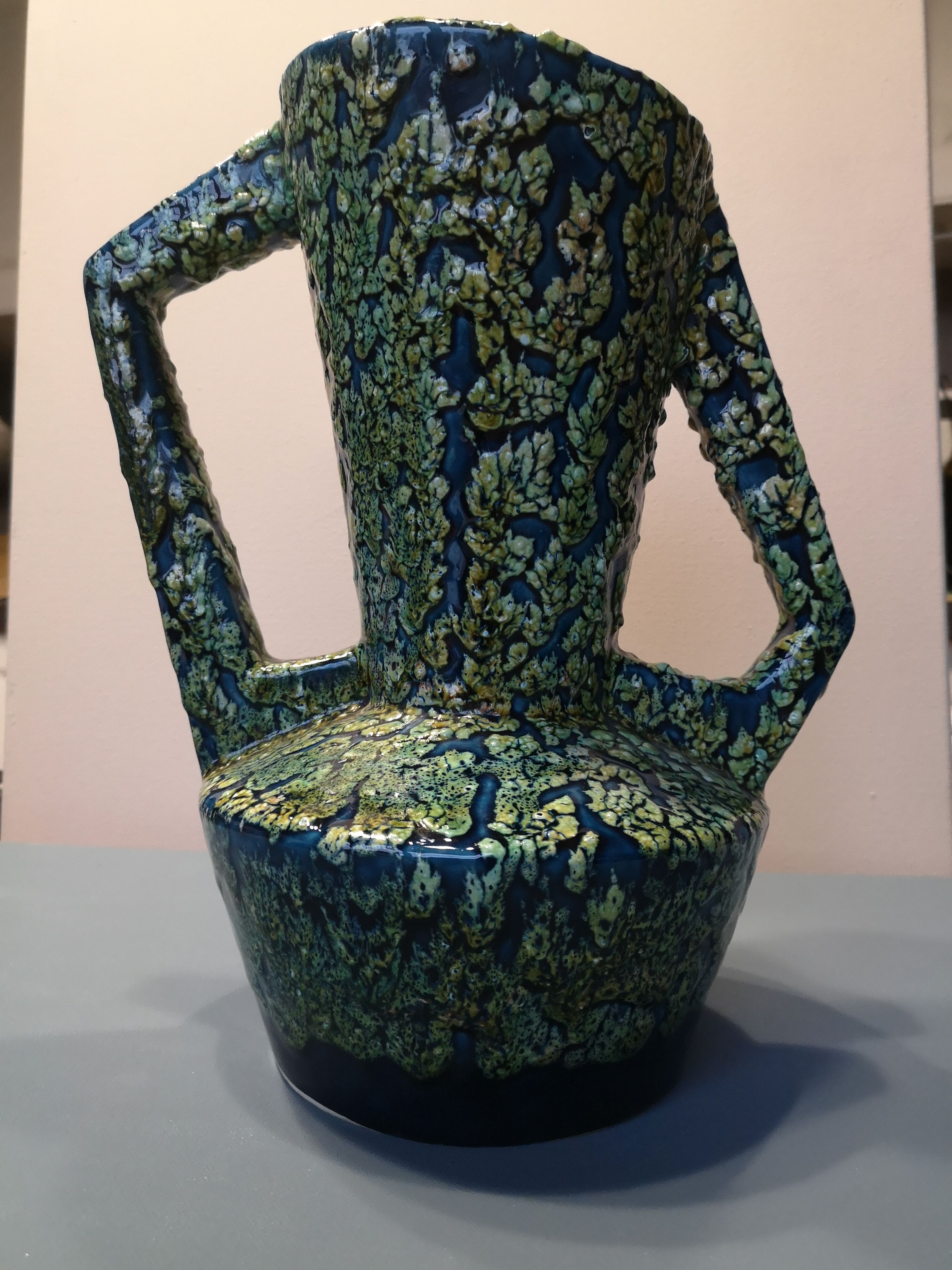 Vase Vallauris fat lava