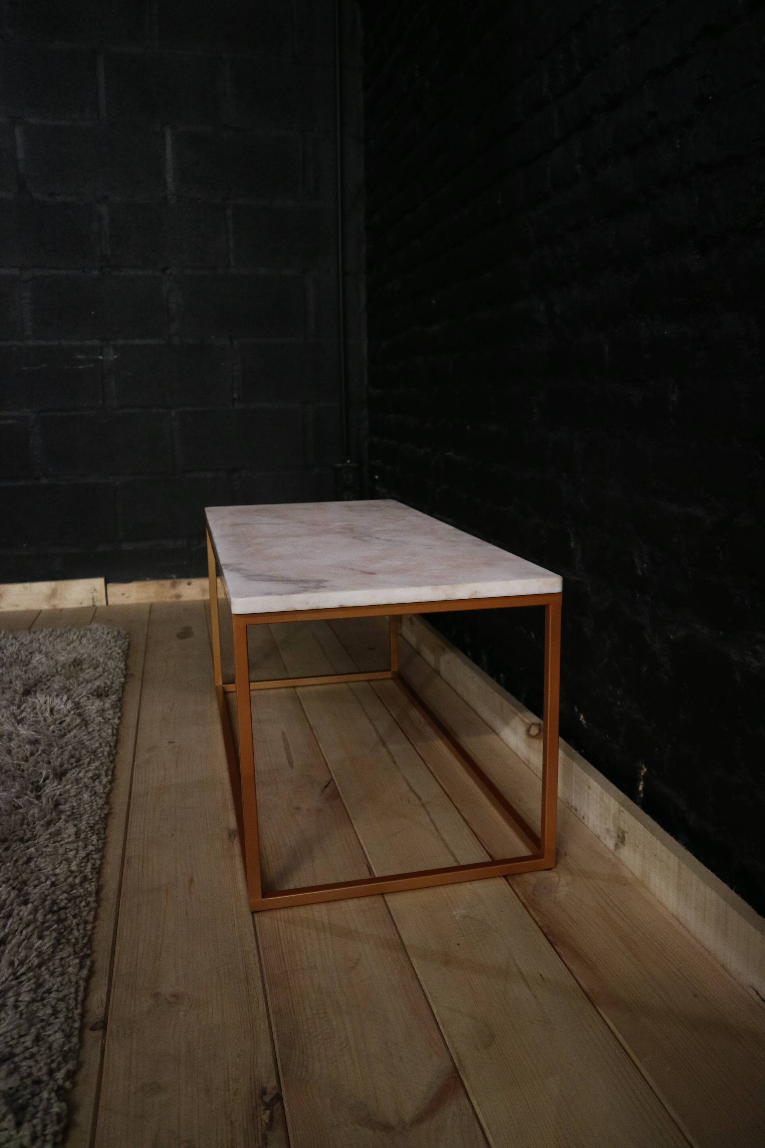 Living room marble metal coffee table