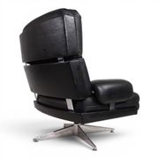 Howard Keith Kohinoor Leather Armchair with Ottoman for HK Furniture, 1970