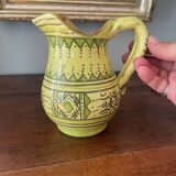 Safi pitcher handmade pottery Serghini Morocco signed