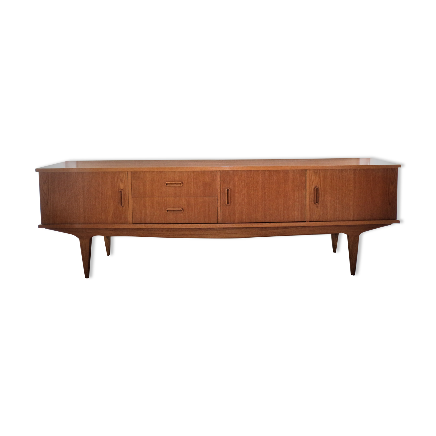 Scandinavian design sideboard in blond teak