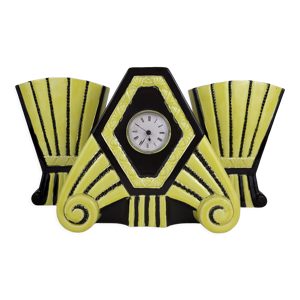 Garniture de cheminée horloge