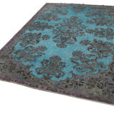 Hand-knotted oriental 1970s 200 cm x 319 cm blue carpet