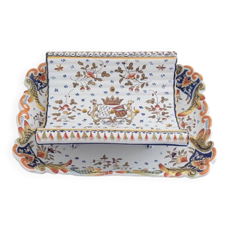 Géo Martel in Desvres / Asparagus dish / Signed GM and St Malo / Mention: A ma Vie