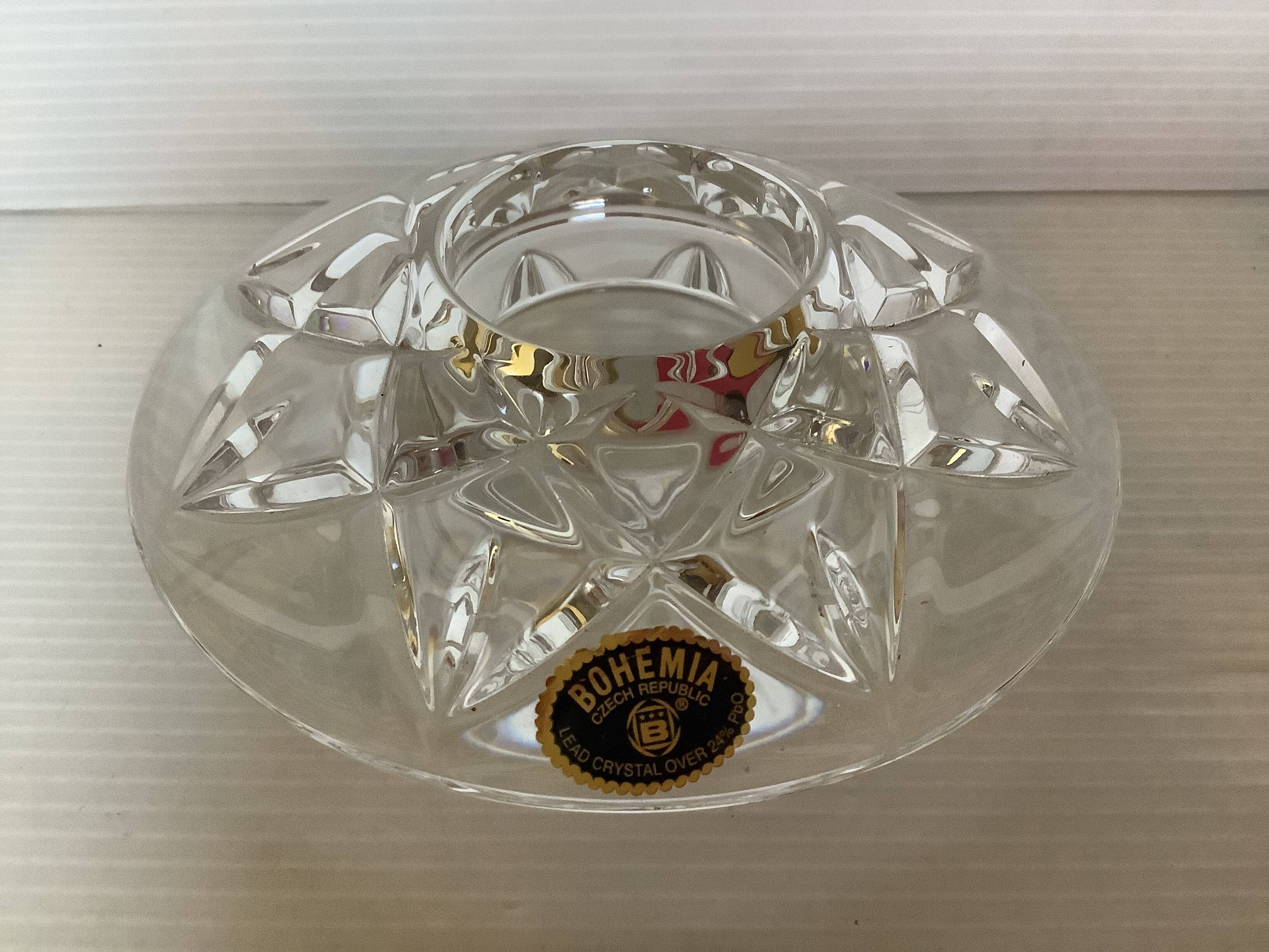 Bohemia crystal candle holder