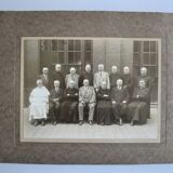 Old group photo of ecclesiastical priests, silver print