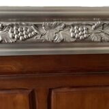 Solid oak bar, tin counter, authentic craftsmanship in perfect condition