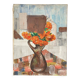 Oil on canvas still life bouquet of flowers mid 20th century