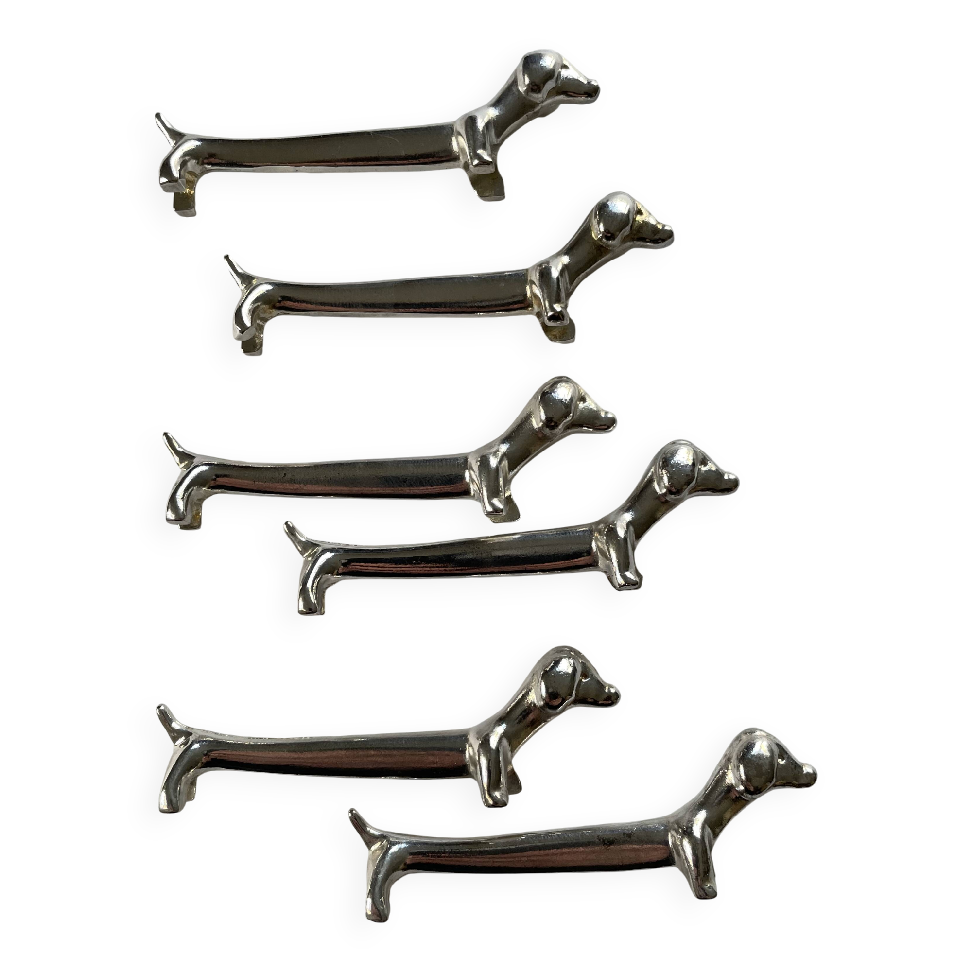Vintage silver-plated dachshund knife rest