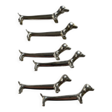 Vintage silver-plated dachshund knife rest