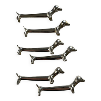 Vintage silver-plated dachshund knife rest
