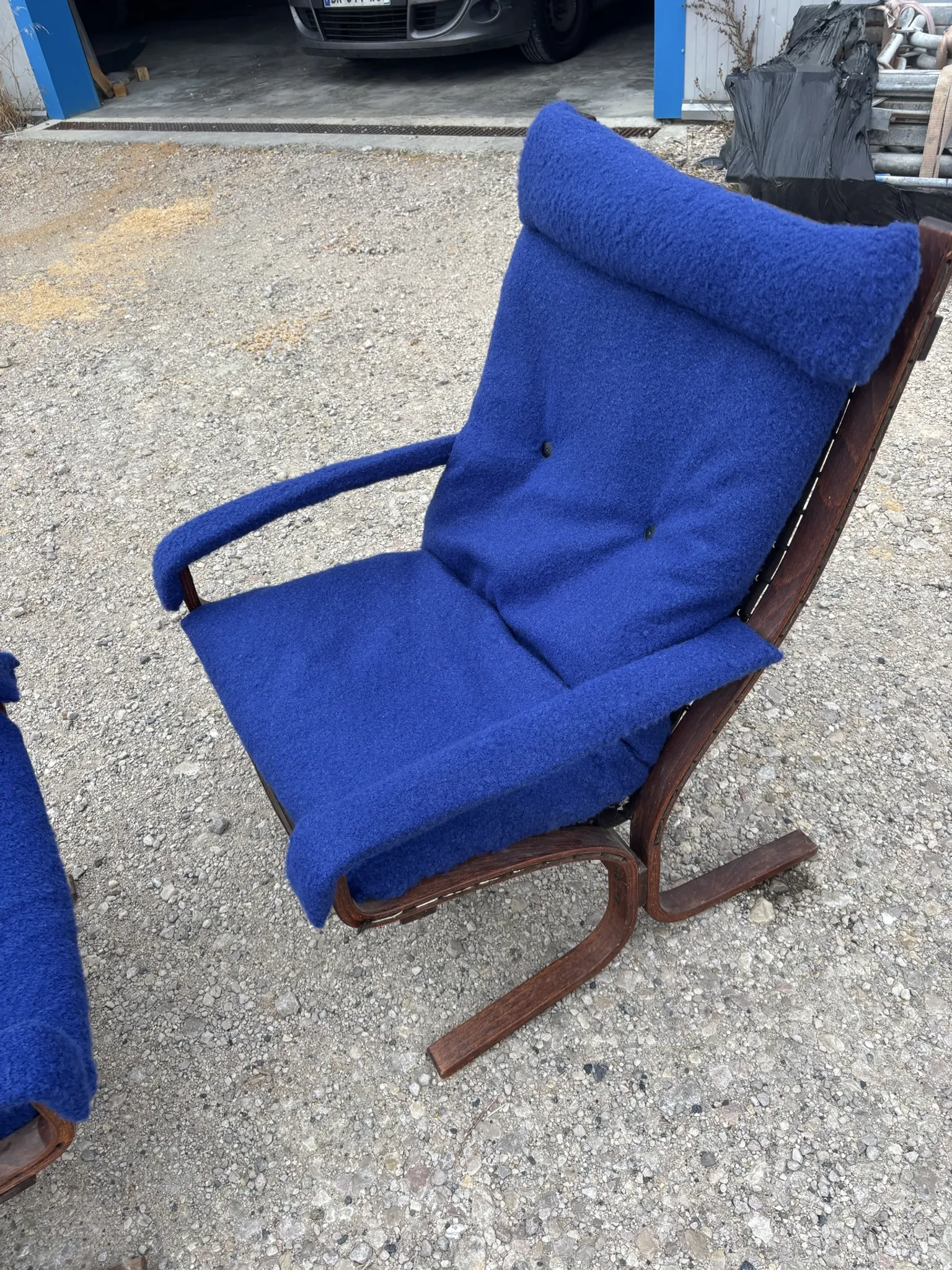 Pair of Siesta armchairs by Ingmar Relling, vintage Scandinavian design.