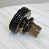 Smoked glass bottle, sculpted stopper