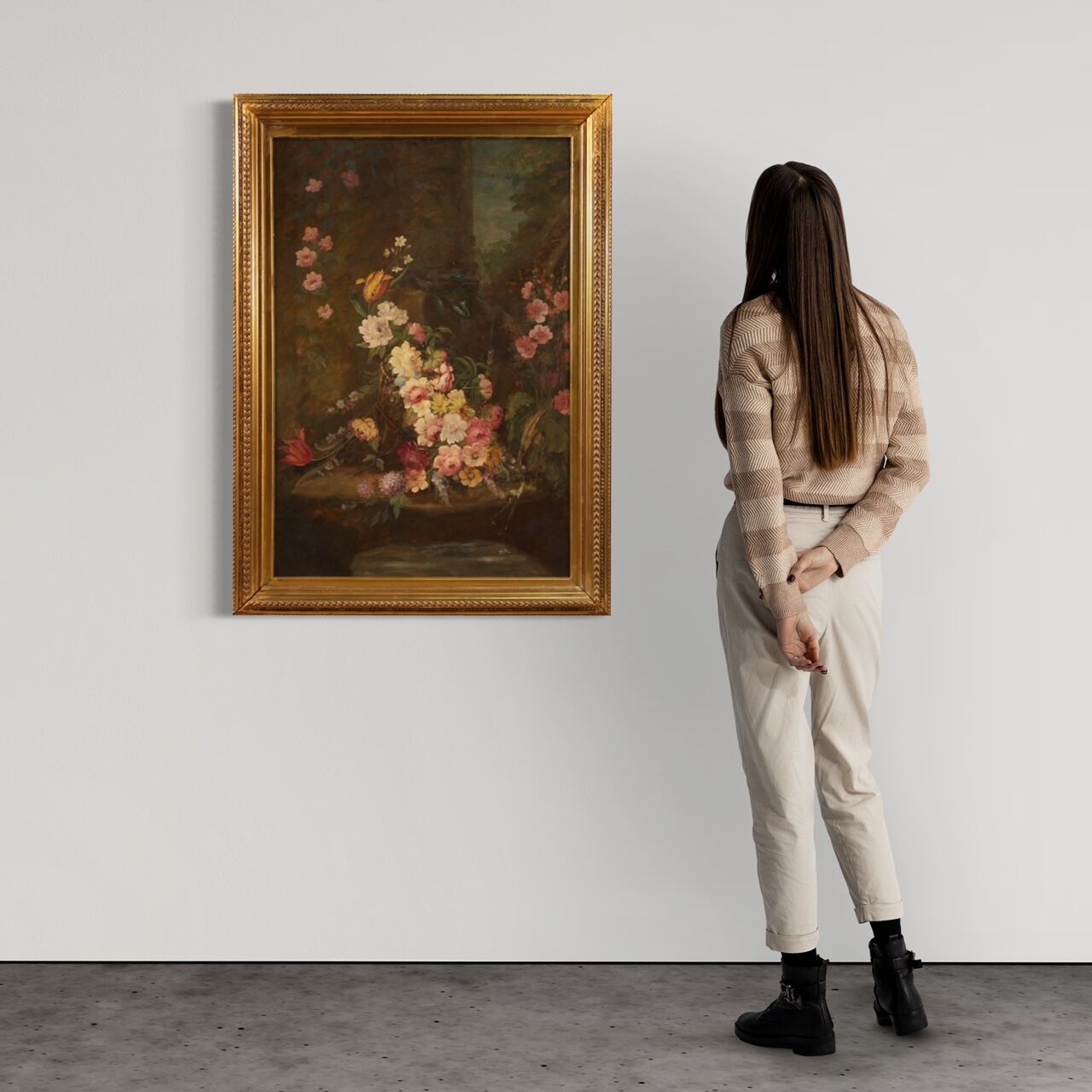 Still life with flowers from the 20th century