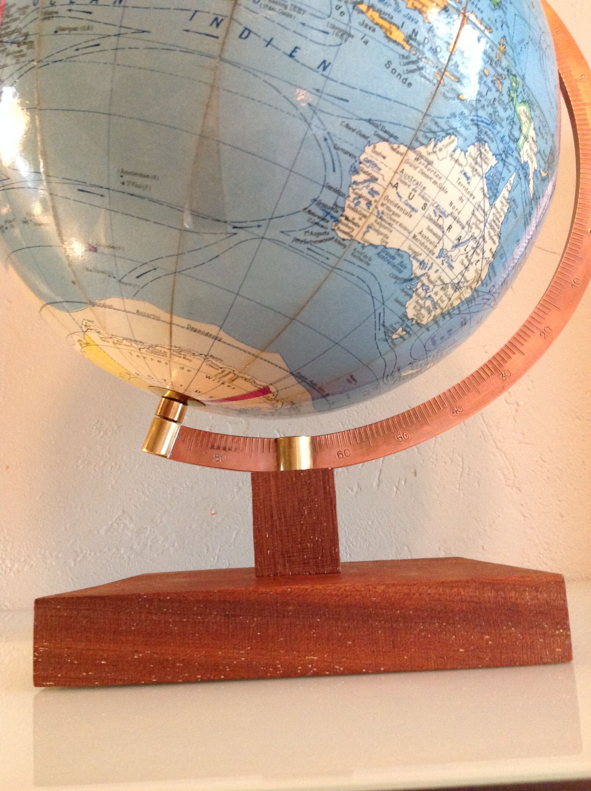 Globe in cardboard Girard and Barrere / vintage years 50-60