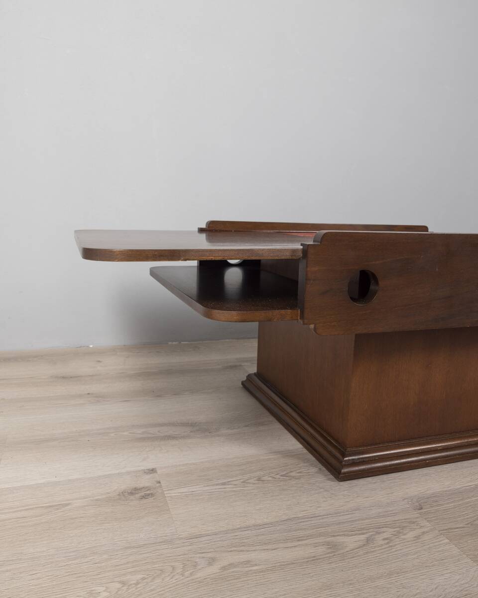 Vintage 60s coffee table with storage unit Italian design