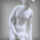 Important biscuit sculpture "The Bather" after Falconet – late 19th century.