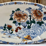 Ancien ravier Gien coq pivoines 1938/1960