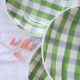 Antique checkered soup plates