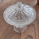 Cut crystal bonbonnière from Bohemia on a pedestal with a lid.