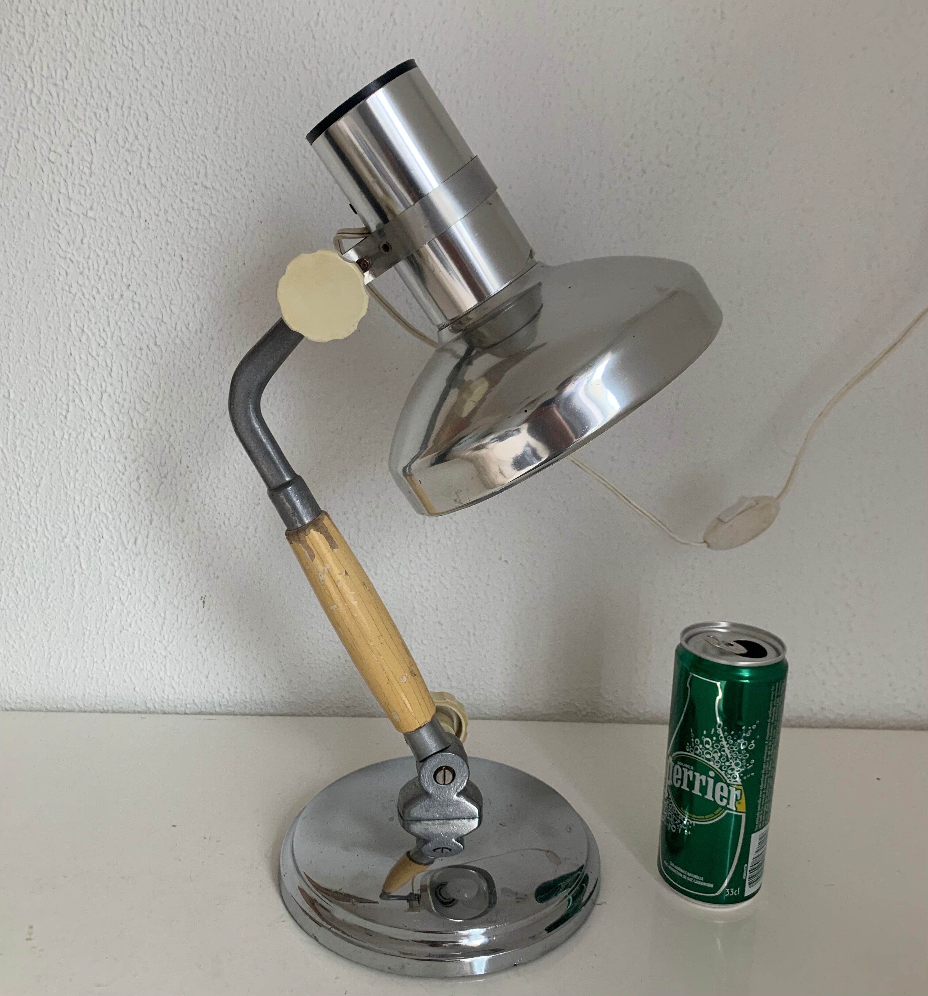 Vintage 1950 industrial table lamp Kurt Rosenthal - 43 cm