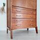 Scandinavian secretary desk - showcase chest of drawers