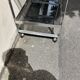 Vintage aluminum rolling trolley