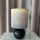 Vintage Mid-Century Studio Pottery Table Lamp – Signed JM – Blue Stoneware
