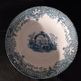 Toilet service, broc and earthenware basin longwy "rocaille xixe"