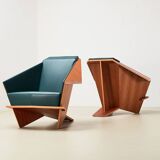 Frank Lloyd Wright Pair of Taliesin 1 Lounge Chairs for Cassina 1949/2018