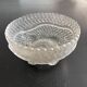 Frosted glass bowl with snake decoration
