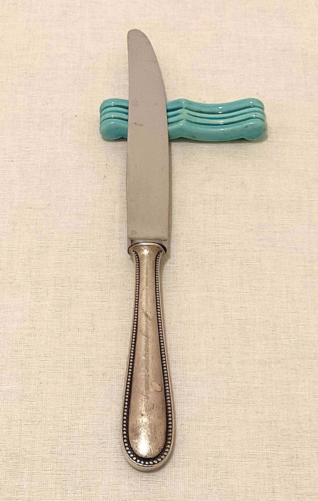 Set of 10 Art-Nouveau ceramic knife holders in perfect condition