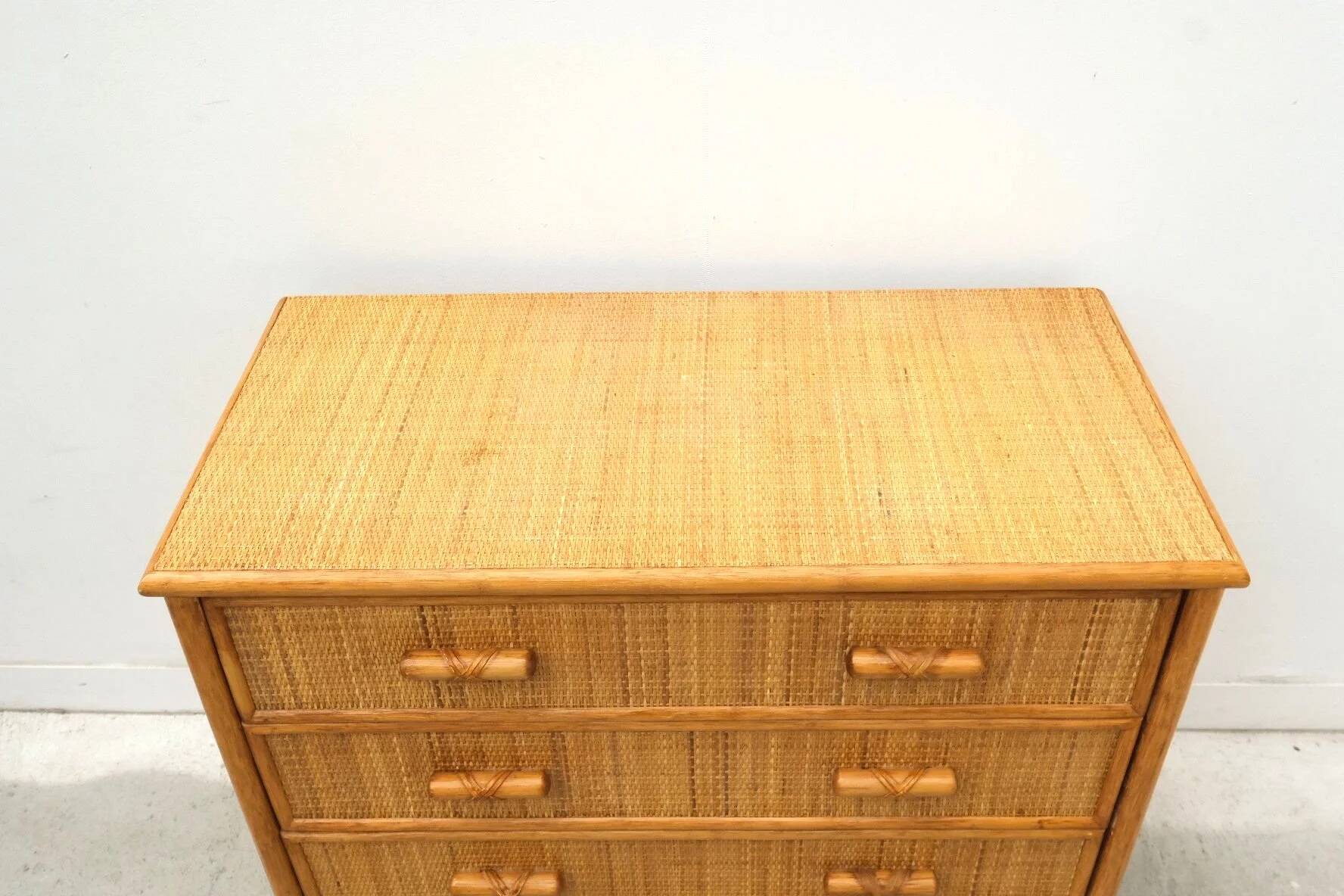 Commode en rotin, 1980