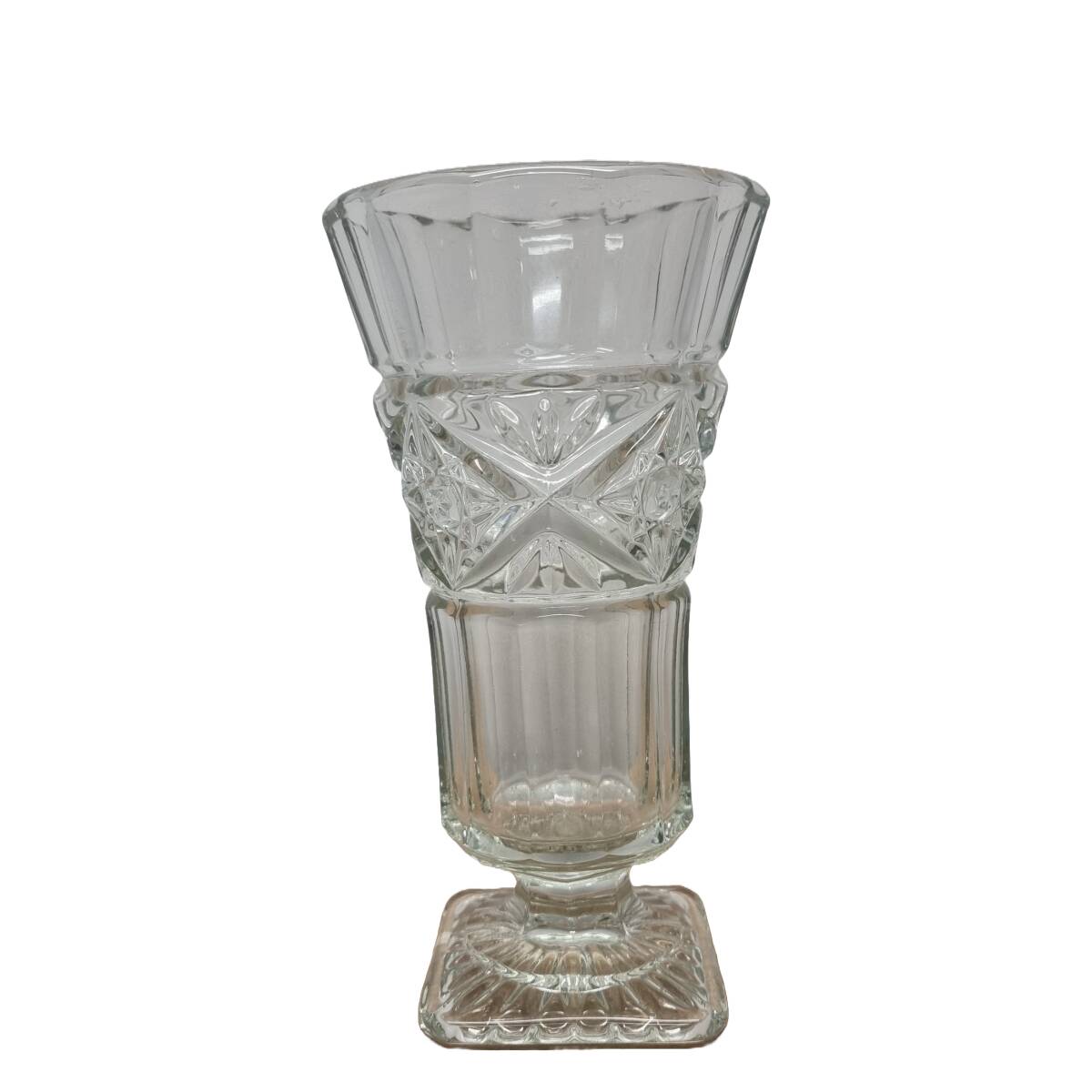 Vintage Pressed Glass Vase, 1970s