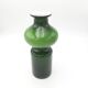 Scandinavian vase green and opaline white