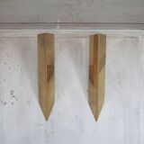 Vintage J.T. Kalmar wall sconces, brass wall lights, modernist.