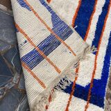 Tapis en laine naturelle fait main taille 100 x 200 cm